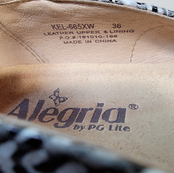 Alegria Keli Black & white Professional Nursing Nurse Work Shoes Flats Size 36 - Picture 16 of 17